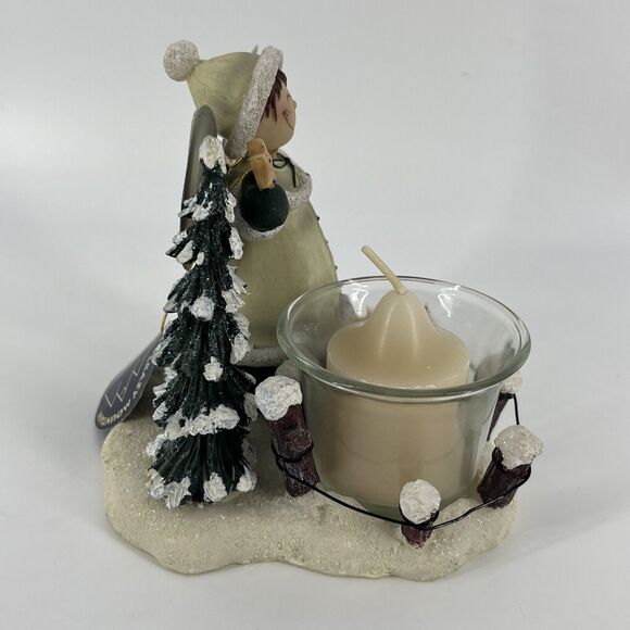 CRAZY MOUNTAIN Angel Fairy Candle Holder Tree Star Hearts Wings Adorable - Picture 7 of 12